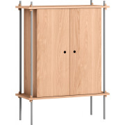 Moebe - Shelving System s.115.1.C Regal -  Einfach - Eiche / Edelstahl