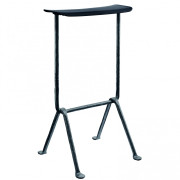 Magis - Officina Barhocker 65cm Leder - Schwarz | Anthrazitgrau