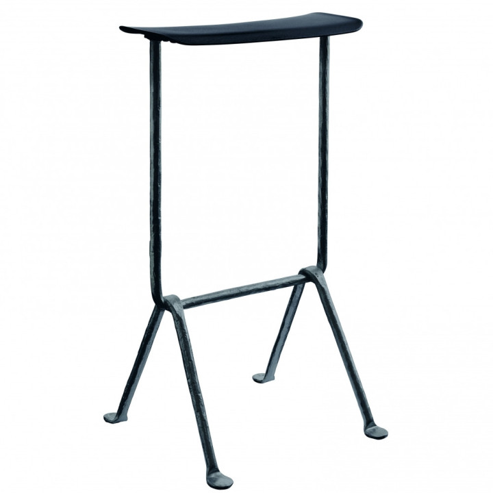 Magis - Officina Barhocker 65cm Leder - Schwarz | Anthrazitgrau Magis - Officina Barhocker 65cm Leder - Schwarz | Anthrazitgrau