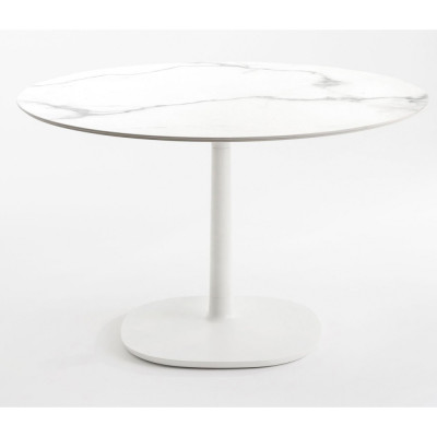 Kartell - Multiplo Tisch rund Outdoor - 118 cm | Marmor/Weiß Kartell - Multiplo Tisch rund Outdoor - 118 cm | Marmor/Weiß
