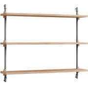 Moebe - Wall Shelving ws.65.1 Wandregal -  Einfach - Eiche / Edelstahl
