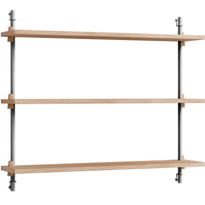 Moebe - Wall Shelving ws.65.1 Wandregal -  Einfach - Eiche / Edelstahl Moebe - Wall Shelving ws.65.1 Wandregal -  Einfach - Eiche / Edelstahl