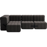 Ambivalenz - Curt Sofa Set 9 - Grau / Braun (Jet 9108)