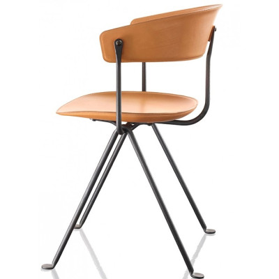 Magis - Officina Stuhl Leder - Natura | Anthrazitgrau Magis - Officina Stuhl Leder - Natura | Anthrazitgrau