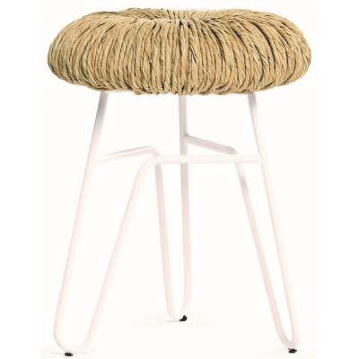 mogg - Donut Hocker Natürlich - 45 cm / Weiß mogg - Donut Hocker Natürlich - 45 cm / Weiß