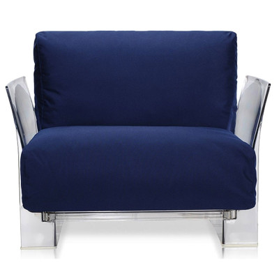 Kartell - Pop Outdoor Sessel - Sunbrella Blau | Transparent Kartell - Pop Outdoor Sessel - Sunbrella Blau | Transparent