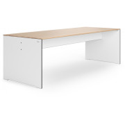 Conmoto - Riva Tisch XL Eiche HPL Indoor - Weiß