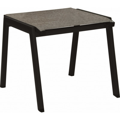 Stern - Allround Stapelhocker - Aluminium Schwarz matt/Leinen Grau Stern - Allround Stapelhocker - Aluminium Schwarz matt/Leinen Grau