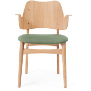 Warm Nordic - Gesture Armlehnstuhl Sitz Polsterung - Sage Green (Gestell: Eiche geölt)