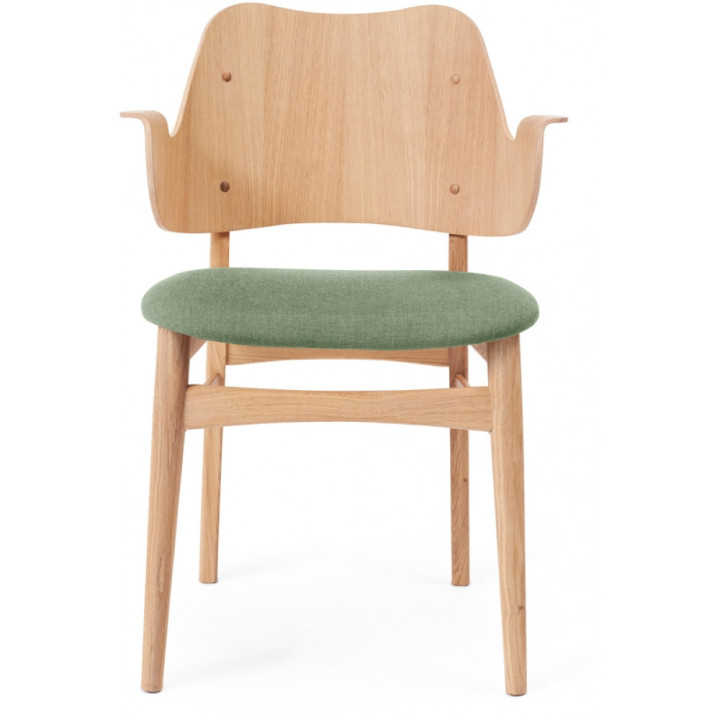 Warm Nordic - Gesture Armlehnstuhl Sitz Polsterung - Sage Green (Gestell: Eiche geölt) Warm Nordic - Gesture Armlehnstuhl Sitz Polsterung - Sage Green (Gestell: Eiche geölt)