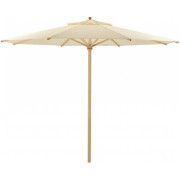 Weishäupl - Klassiker Sonnenschirm Ø300 cm mit Flaschenzug und Knick - Natur (01) | mit Schutzhülle