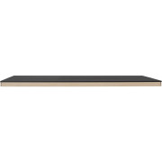 Muuto - Linear System Mittelmodul Tisch 110 cm - Schwarzes Nanolaminat/ Eiche