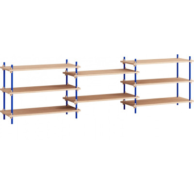 Moebe - Shelving System s.65.3.A Regal -  Dreifach - Eiche/Tiefblau Moebe - Shelving System s.65.3.A Regal -  Dreifach - Eiche/Tiefblau