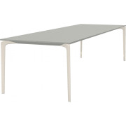 Fast - AllSize Tisch mit Platte aus gesprenkeltem Aluminium -  grau - 300x100 cm | Cremeweiß