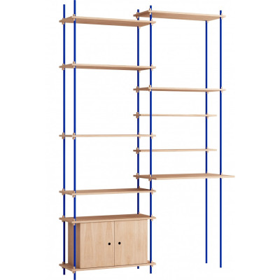 Moebe - Shelving System s.255.2.F Regal -  Doppelt - Eiche/Tiefblau Moebe - Shelving System s.255.2.F Regal -  Doppelt - Eiche/Tiefblau