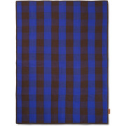 Ferm Living - Grand Steppdecke - Choco/Hellblau