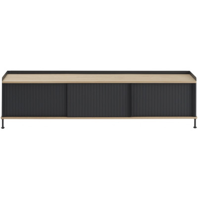 Muuto - Enfold Sideboard Niedrig 186x45 - Eiche / Anthrazit Muuto - Enfold Sideboard Niedrig 186x45 - Eiche / Anthrazit