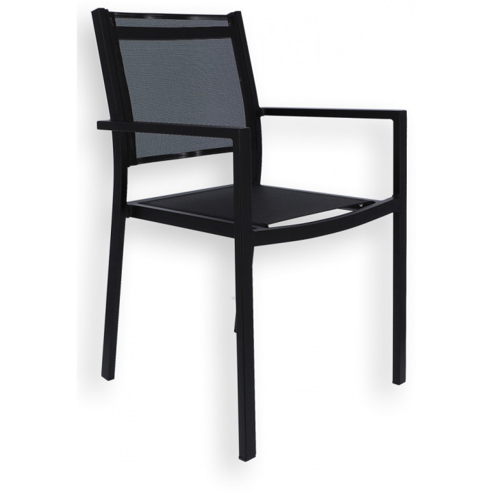 Fiam - Aria Stapelsessel - Gestell: Schwarz; Bezug: Schwarz Fiam - Aria Stapelsessel - Gestell: Schwarz; Bezug: Schwarz