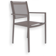 Fiam - Aria Stapelsessel - Gestell: Taupe; Bezug: Taupe