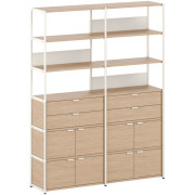 TIPTOE - Unit Regal 6 mit Türen und Schubladen - Creme weiß | 160 cm | 4 / 2