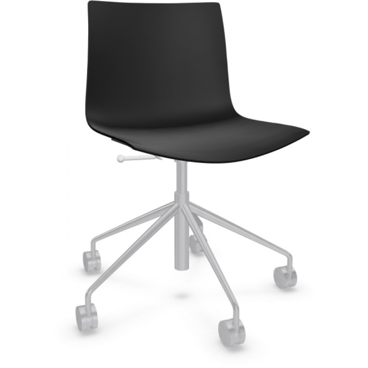 Arper - Catifa 46 0380 Drehstuhl einfarbig - Schwarz Arper - Catifa 46 0380 Drehstuhl einfarbig - Schwarz