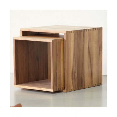 Jan Kurtz - Cubus Würfel Holz - Nussbaum | 42 x 42 x 42 cm