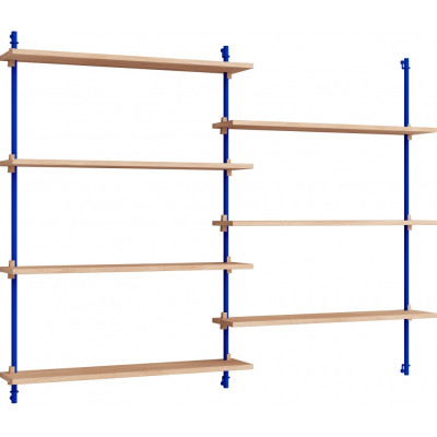 Moebe - Wall Shelving ws.115.2 Wandregal -  Doppelt - Eiche/Tiefblau Moebe - Wall Shelving ws.115.2 Wandregal -  Doppelt - Eiche/Tiefblau