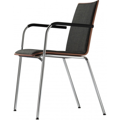 Thonet - S 162 PF Stuhl - Step 60999 Schwarz (Schale: TP 24 Nussbaum) Thonet - S 162 PF Stuhl - Step 60999 Schwarz (Schale: TP 24 Nussbaum)