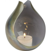 Lambert - Canela Windlicht Bronze-Silber - Eisblau