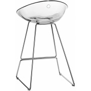 Pedrali - Gliss 902 Barhocker - Transparent; Gestell: Chrom