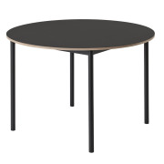 Muuto - Base Tisch Rund - Schwarz (Linoleum)