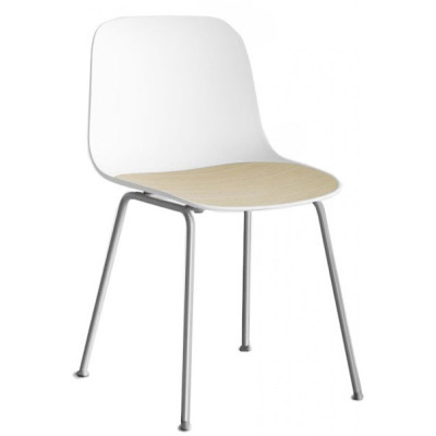 La Palma - Seela Stuhl matt verchromt - Eiche gebleicht (Sitzschale: Polypropylen) La Palma - Seela Stuhl matt verchromt - Eiche gebleicht (Sitzschale: Polypropylen)