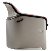 Plank - AVUS Sessel - Gestell: Grau; Leder: Braun