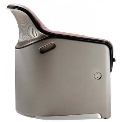 Plank - AVUS Sessel - Gestell: Grau; Leder: Braun Plank - AVUS Sessel - Gestell: Grau; Leder: Braun