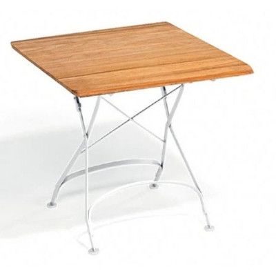 Weishäupl - Classic Tisch 80x80 cm - Teak Deck | Weiß Weishäupl - Classic Tisch 80x80 cm - Teak Deck | Weiß