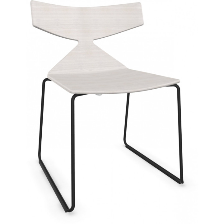 Arper - Saya 3702 Kufenstuhl - Weiß | Schwarz Arper - Saya 3702 Kufenstuhl - Weiß | Schwarz