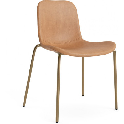 Norr11 - Langue Stuhl gepolstert - Messing | Camel 21004 (Dunes) Norr11 - Langue Stuhl gepolstert - Messing | Camel 21004 (Dunes)