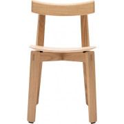 Gazzda - Nora Stuhl (2-er Set) - Eiche geölt / Eichenfurnier Weiß