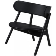 Northern - Oaki Loungestuhl mit Sitz- und Rückenpolster - Eiche schwarz lackiert