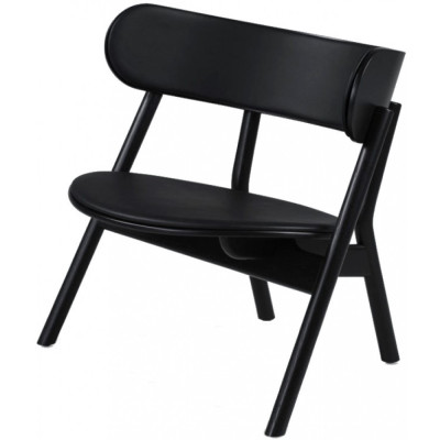 Northern - Oaki Loungestuhl mit Sitz- und Rückenpolster - Eiche schwarz lackiert Northern - Oaki Loungestuhl mit Sitz- und Rückenpolster - Eiche schwarz lackiert