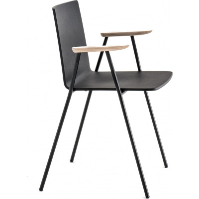 Pedrali - Osaka Metal 5712 Armlehnstuhl - Esche Cognac | Weiß Pedrali - Osaka Metal 5712 Armlehnstuhl - Esche Cognac | Weiß