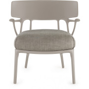 Kartell - A.I. Lounge Sessel - Grau / Gestell Grau