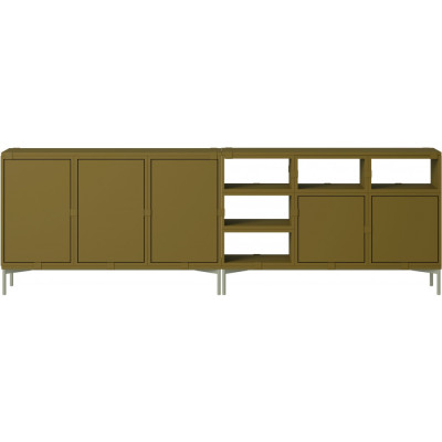 Muuto - Stacked Storage System Sideboard Konfiguration 2 - Braun Grün Muuto - Stacked Storage System Sideboard Konfiguration 2 - Braun Grün