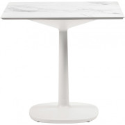 Kartell - Multiplo Tisch quadratisch Outdoor - 78 x 78 cm | Marmor/Weiß