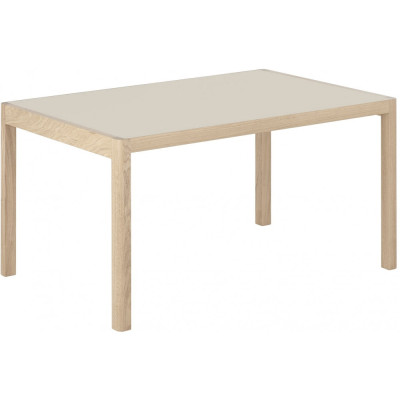 Muuto - Workshop Tisch 140x92 cm - Warmes graues Linoleum / Eiche Muuto - Workshop Tisch 140x92 cm - Warmes graues Linoleum / Eiche