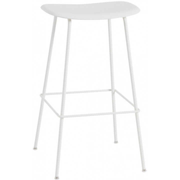 Muuto - Fiber Barhocker Recyceltes Plastik - Weiß Natur / Weiß Muuto - Fiber Barhocker Recyceltes Plastik - Weiß Natur / Weiß