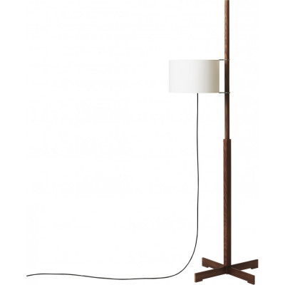 Santa & Cole - TMM Stehleuchte Walnuss - Weiß mit oberem Diffusor Santa & Cole - TMM Stehleuchte Walnuss - Weiß mit oberem Diffusor