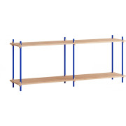 Moebe - Shelving System s.65.2.B Regal -  Doppelt - Eiche/Tiefblau