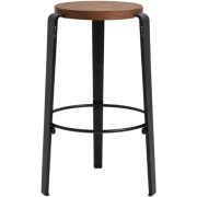 TIPTOE - Mi Lou Barhocker Eiche gefärbt - Graphite Black