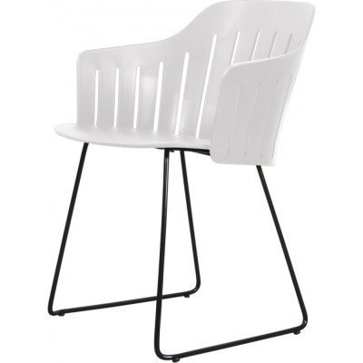 Cane-line - Choice Armlehnstuhl Outdoor - Kufen | Schwarz | Weiß Cane-line - Choice Armlehnstuhl Outdoor - Kufen | Schwarz | Weiß